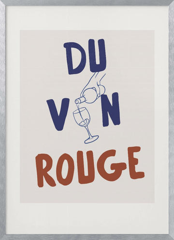 Wine and Simplicity | Poster - Silver Frame Interior