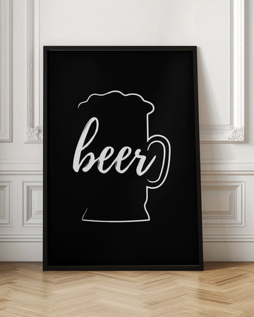 Beer Mug Calligraphy | Poster - Room Interior 1