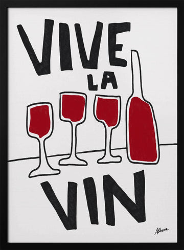 Vive La Vin | Poster - Black Metal Frame Interior