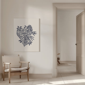 Tropical Leaf Cluster | Canvas - Room Interior 1