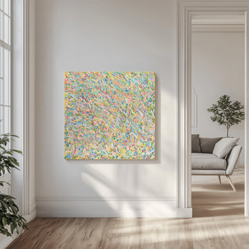 Pastel Abstract Flow | Canvas - Room Interior 1
