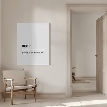 Funny Beer Definition | Canvas - Room Interior 1