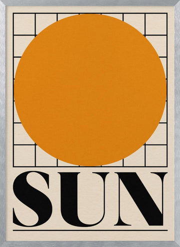 Sun | Poster - Silver Frame Interior