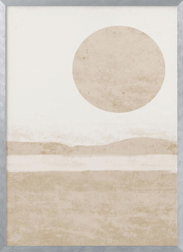 Abstract Desert Sun | Poster - Silver Frame Interior
