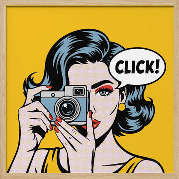 Pop Art Photographer | Poster - Wood Frame Interior