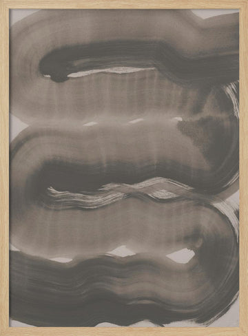 Abstract Brush Strokes 163X | Poster - Wood Frame Interior