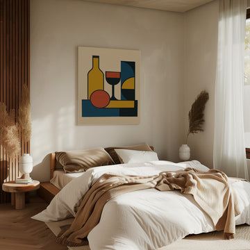 Abstract Wine Still Life | Canvas - Room Interior 2