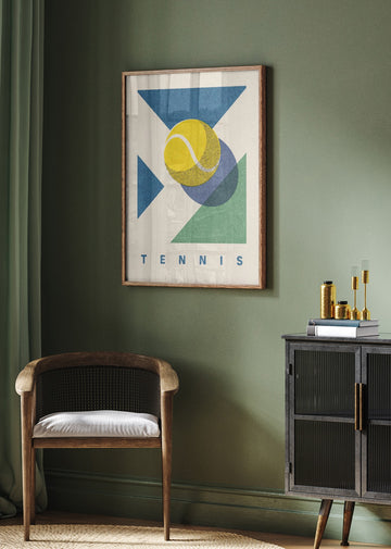 Geometric Tennis Ball | Poster - Room Interior 2