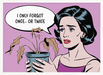 Pop Art Plant Oops | Poster - White Frame Interior