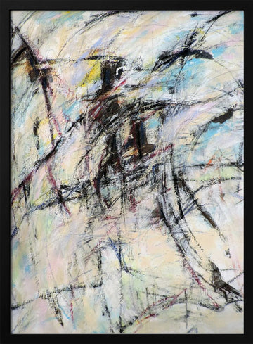 Dynamic Abstract Lines | Poster - Black Metal Frame Interior