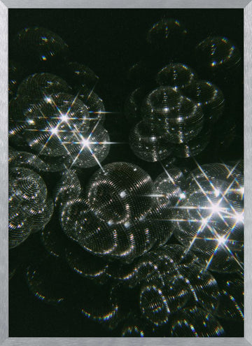 Sparkling Disco Balls | Poster - Silver Frame Interior