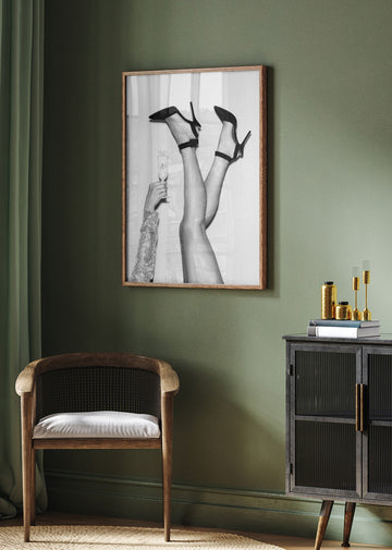 Glamorous Heels and Champagne | Poster - Room Interior 2