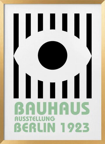 Bauhaus Eye | Poster - Gold Frame Interior