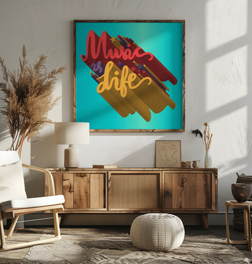 Vibrant Music Life Quote | Poster - Room Interior 2