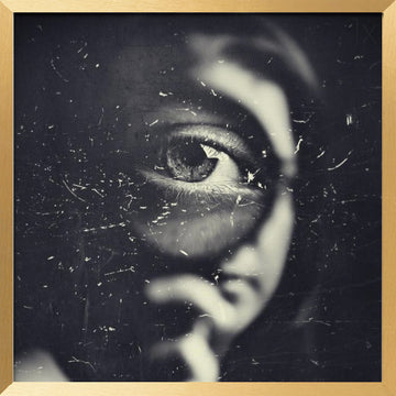 Intense Shadowed Eye | Poster - Gold Frame Interior