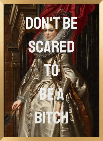 Empowering Queen Portrait | Poster - Gold Frame Interior