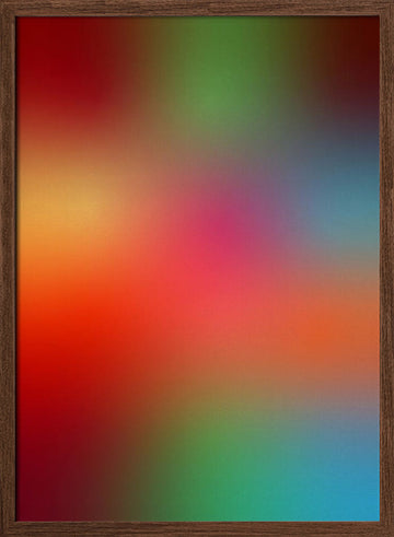 Vibrant Color Gradient | Poster - Walnut Frame Interior