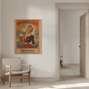 Oktoberfest Bavarian Woman | Canvas - Room Interior 1