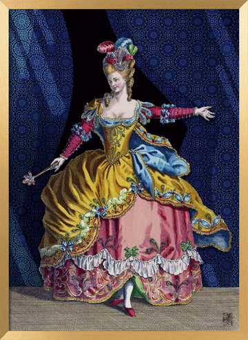 Rococo Stage Costume | Poster - Gold Frame Interior