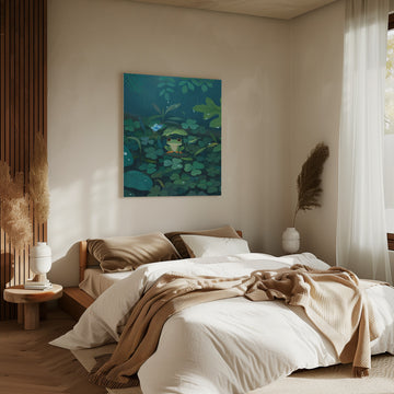Rainy Day Frog | Canvas - Room Interior 2