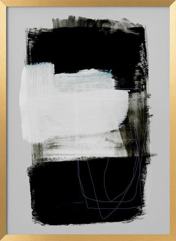 Abstract Brush Strokes 130 | Poster - Gold Frame Interior