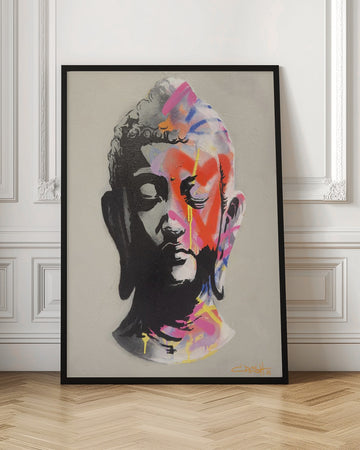 Graffiti Buddha Head | Poster - Room Interior 1