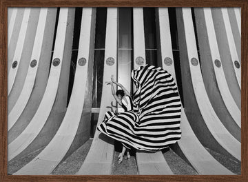 Graceful Striped Dancer | Poster - Walnut Frame Interior