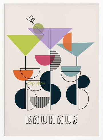 Bauhaus Cocktail Art | Poster - White Frame Interior