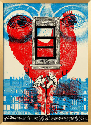 Eyes Heart Window City | Poster - Gold Frame Interior