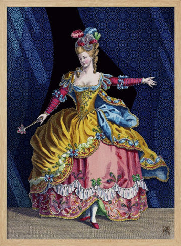 Rococo Stage Costume | Poster - Wood Frame Interior