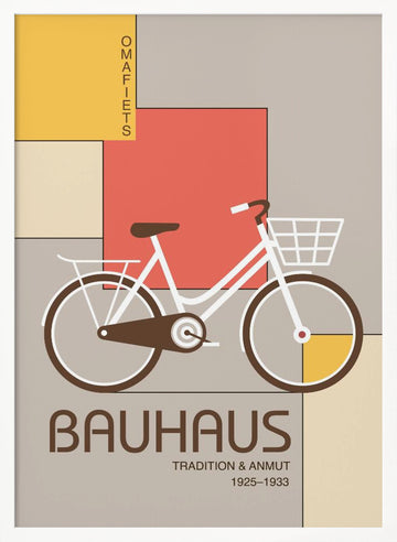 Bauhaus Bicycle Design | Poster - White Frame Interior