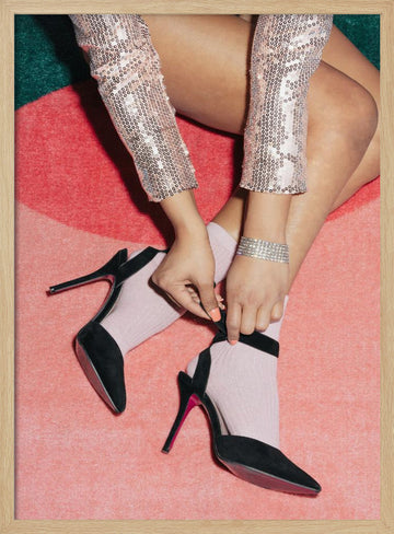 Glamorous Heels Style | Poster - Wood Frame Interior