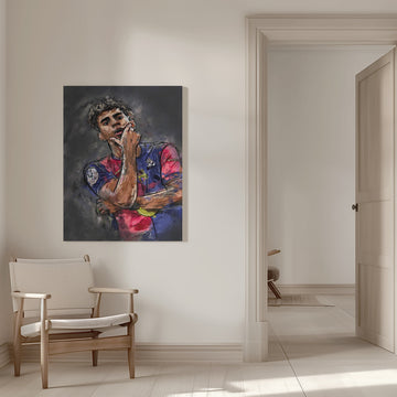 Thoughtful Soccer Player | Canvas - Room Interior 1