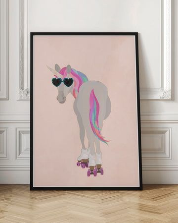 Roller Skating Unicorn | Poster - Room Interior 1