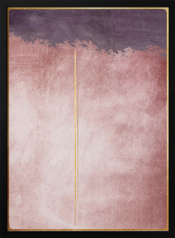 Blush Purple Gold Stripe | Poster - Black Metal Frame Interior