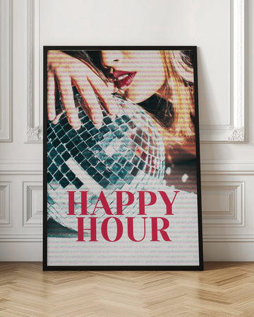 Woman with a Disco Ball | Poster - Room Interior 1