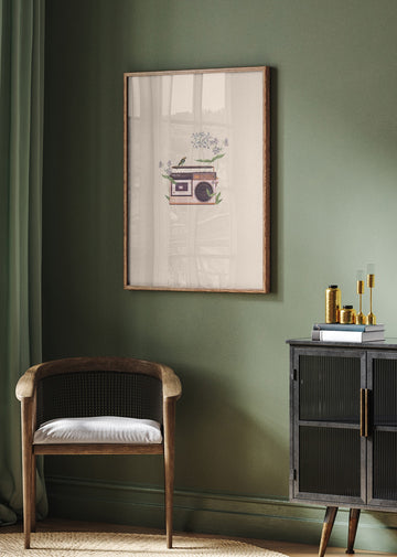 Boombox Bird Blossom | Poster - Room Interior 2