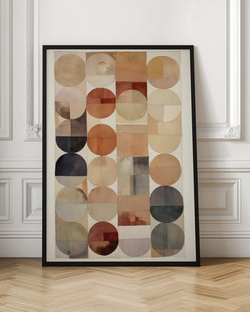Earthy Geometric Flow | Poster - Room Interior 1
