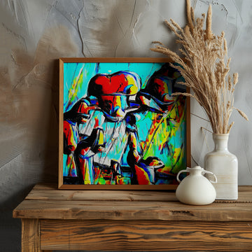 Colorful Abstract Bears | Poster - Room Interior 1
