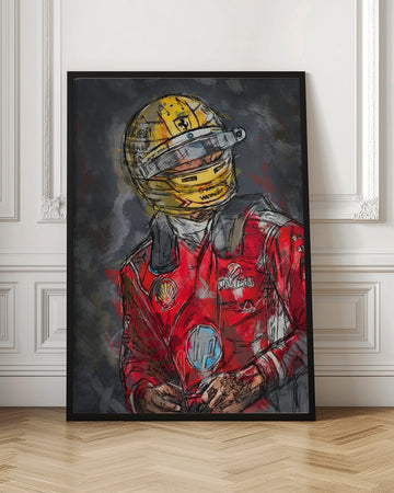 Focused Racing Driver | Poster - Room Interior 1