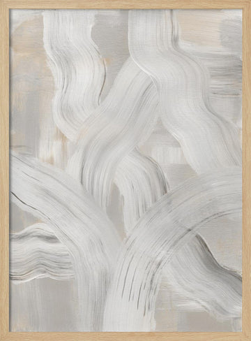 Abstract Brush Strokes 126 | Poster - Wood Frame Interior