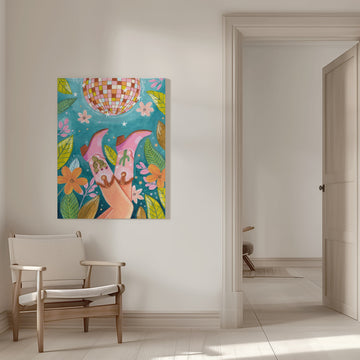 Cowboy boots and disco ball | Canvas - Room Interior 1