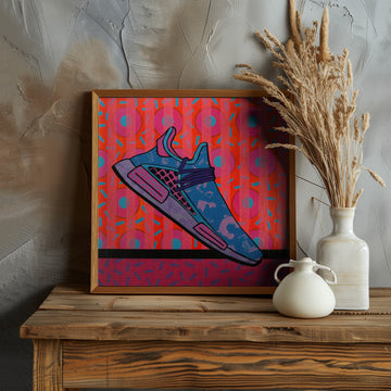 Vibrant Pop Art Sneaker | Poster - Room Interior 1
