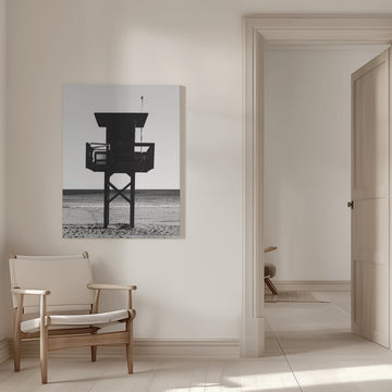 Black And White Beach Stand | Canvas - Room Interior 1