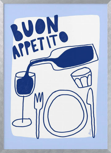 Buon Appetito | Poster - Silver Frame Interior
