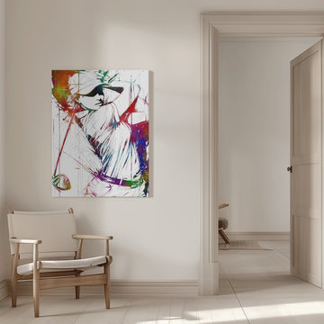 Colorful Golf Swing | Canvas - Room Interior 1