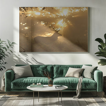 Stag in Golden Light | Poster - Room Interior 1