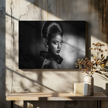 Sophisticated Noir Portrait | Canvas - Room Interior 2