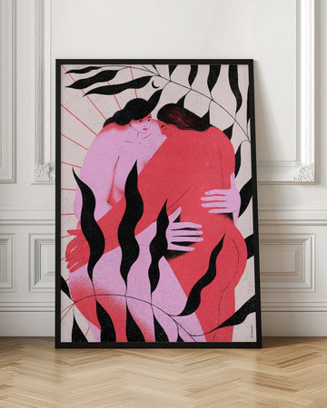 Women's Gentle Embrace | Poster - Room Interior 1