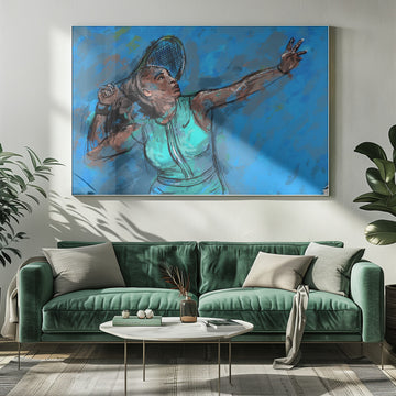 Dynamic Tennis Serve | Poster - Room Interior 1
